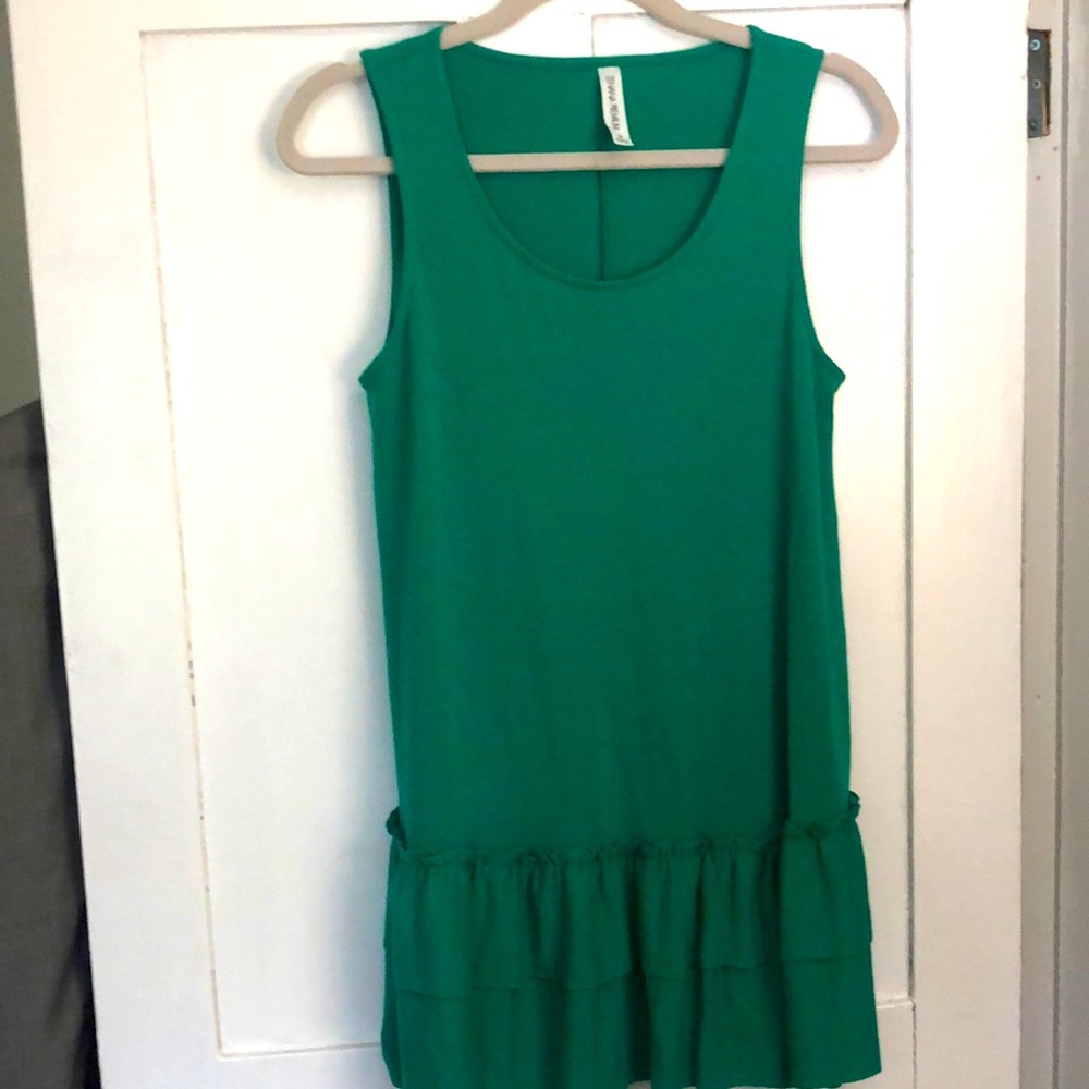 Long ruffle tank